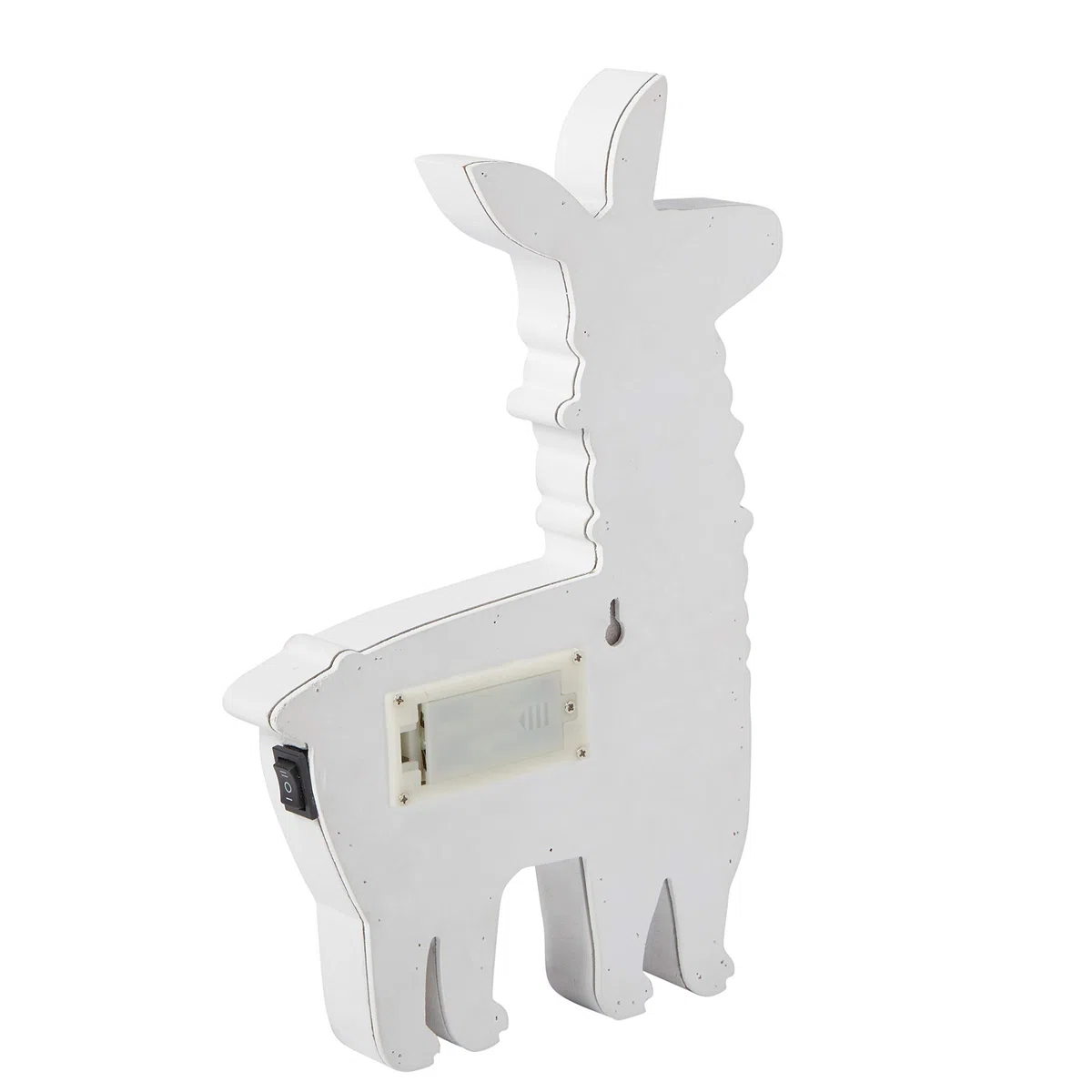 Lights4fun - Lampada Decorativa di Legno a Lama con 17 LED Bianco Caldo a Pile