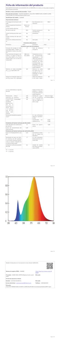 Lampada da Specchio da Trucco a Led 4000K 30cm 8W 640lm da Bagno Luce Armadio Illuminazione Morsetto