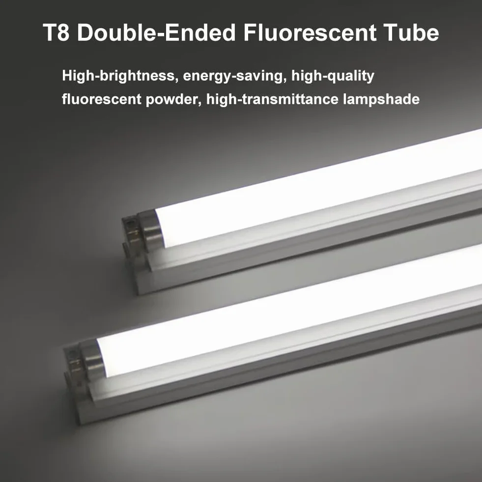 Generico 2 Pezzi T8 Tubi Fluorescenti Da 600mm 18W, Attacco G13, Bianco Freddo 6500K, Luce a Basso Consumo Energetico, Luce Di Emergenza a Risparmio Energetico, per Cucina, Bagno, Armadio