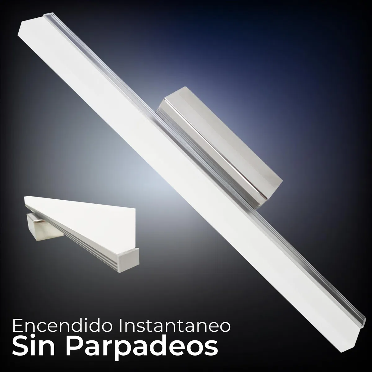 LED ATOMANT Applique Cromata per Bagno 40 cm, 10W, Colore Bianco Freddo (6500K), 1000 Lumen