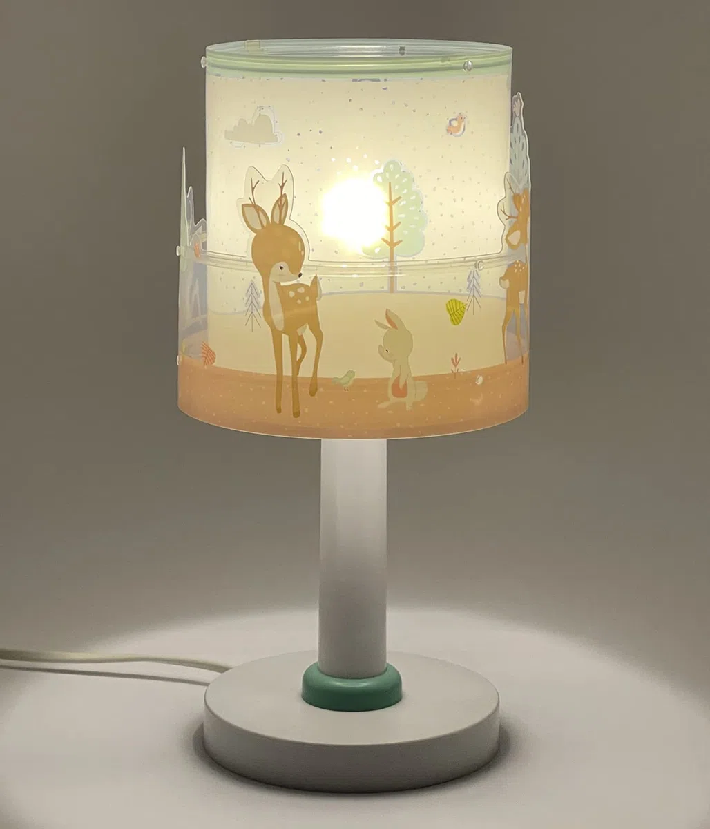 Dalber Lampada da tavolo o comodino per bambini Loving Deer cervo animali rosa, 61271