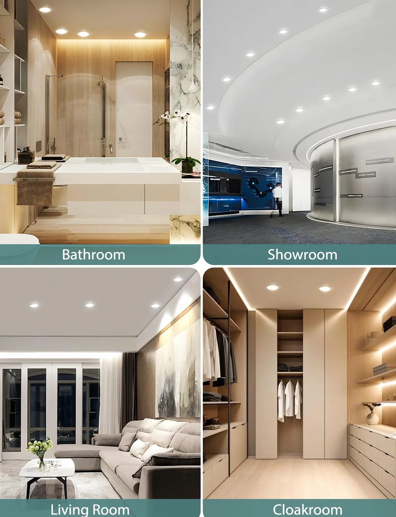 Aigostar Faretti LED da Incasso per Cartongesso, 4.8W 560LM IP65 Impermeabile, Faretto LED Incasso, Luce Naturale 4000K, Faretti Incasso Cartongesso, Diametro Foro Ø68mm, AC 220-240V, Set di 6