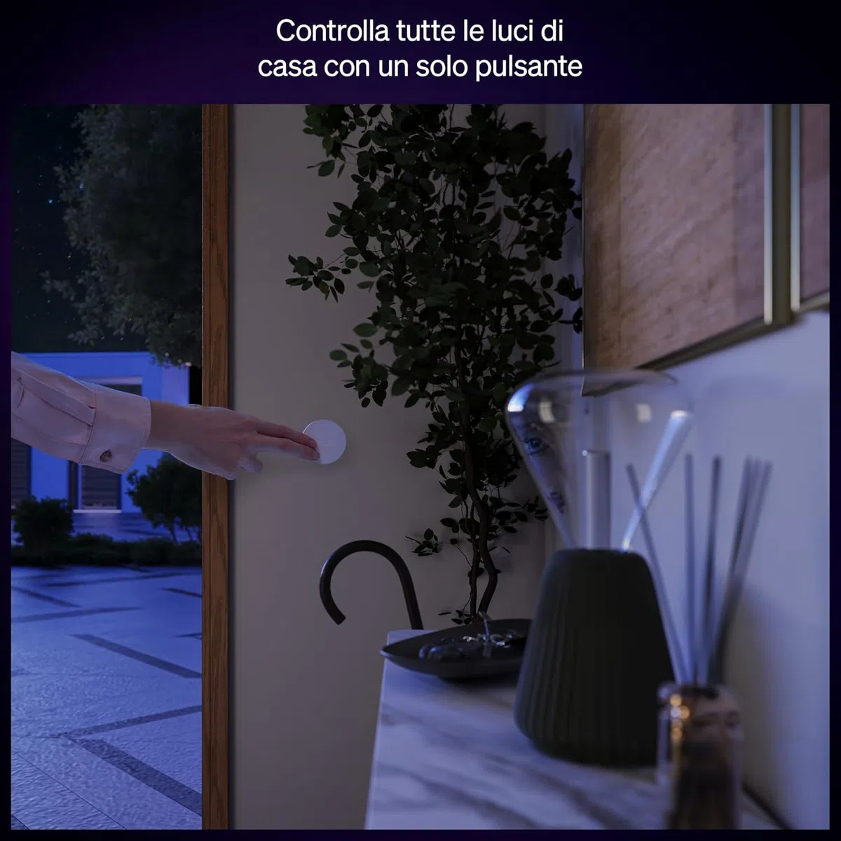 Philips Hue Smart Button, Nuova Generazione, Wireless, Controllo Luce Smart, Accessorio per Zona Living e Bagno
