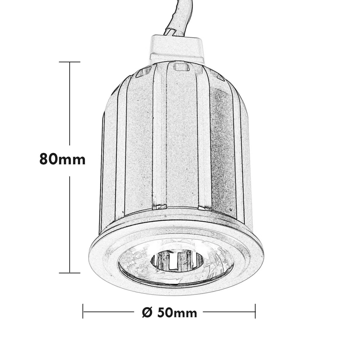 Planetitaly Faretto led RGB 12W spot 24v 50mm luce lampada sincronizzabile dmx Lampadina led RGBW Dimmerabile 24Vac dc RGB+3000K Angolo luce 38° 1080 Lumen