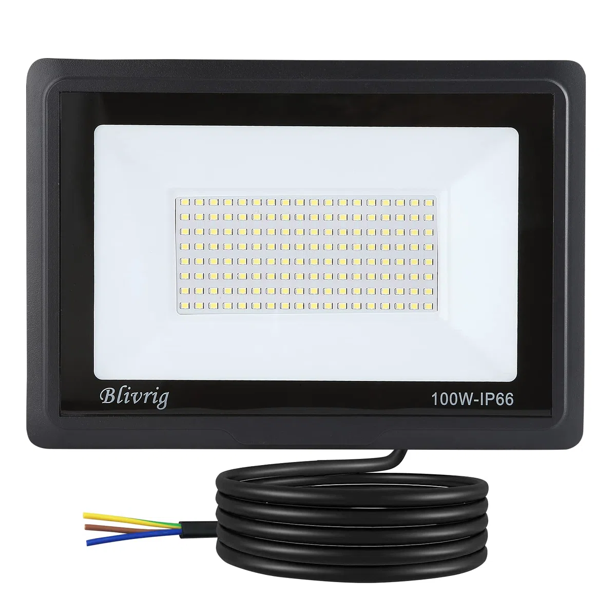 100W Faretto LED da Esterno, 10000LM 6500K Faro LED Bianco Fredda, Impermeabile IP66 Faretti LED, Luce Proiettore per Cortile Cantiere Giardino Terrazza
