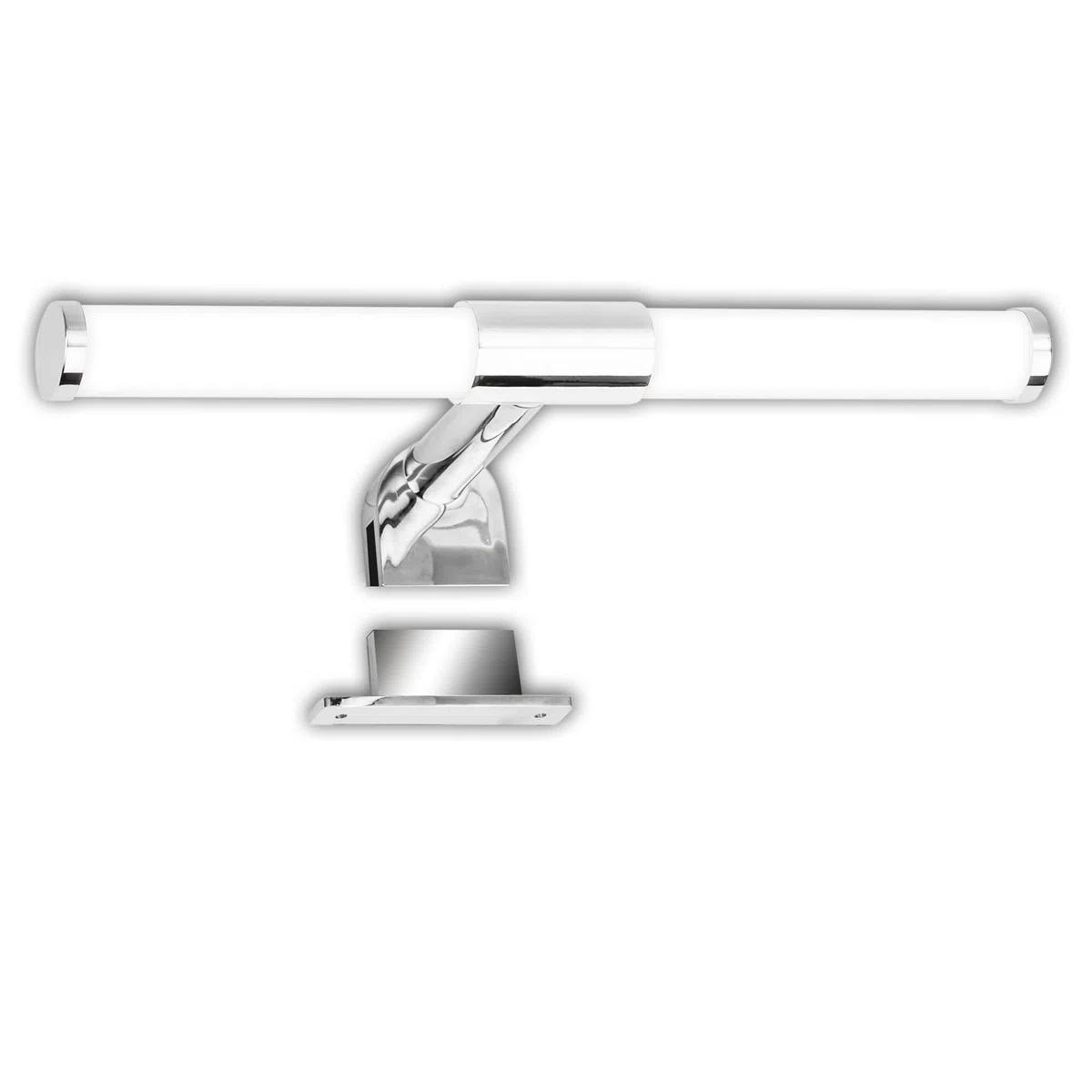 BRILONER - Lampada da specchio a LED per bagno con montaggio 2 in 1, protezione dagli spruzzi d'acqua IP44, bianco neutro 4.000K, lampada per bagno, illuminazione mobile, 30 cm, cromo