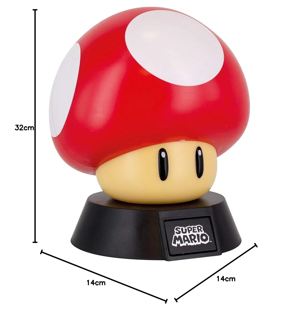 Nintendo Paladone - Luce a forma di fungo, con licenza ufficiale, collezione, ideale per camerette dei bambini, ufficio e casa, 1 W, verde