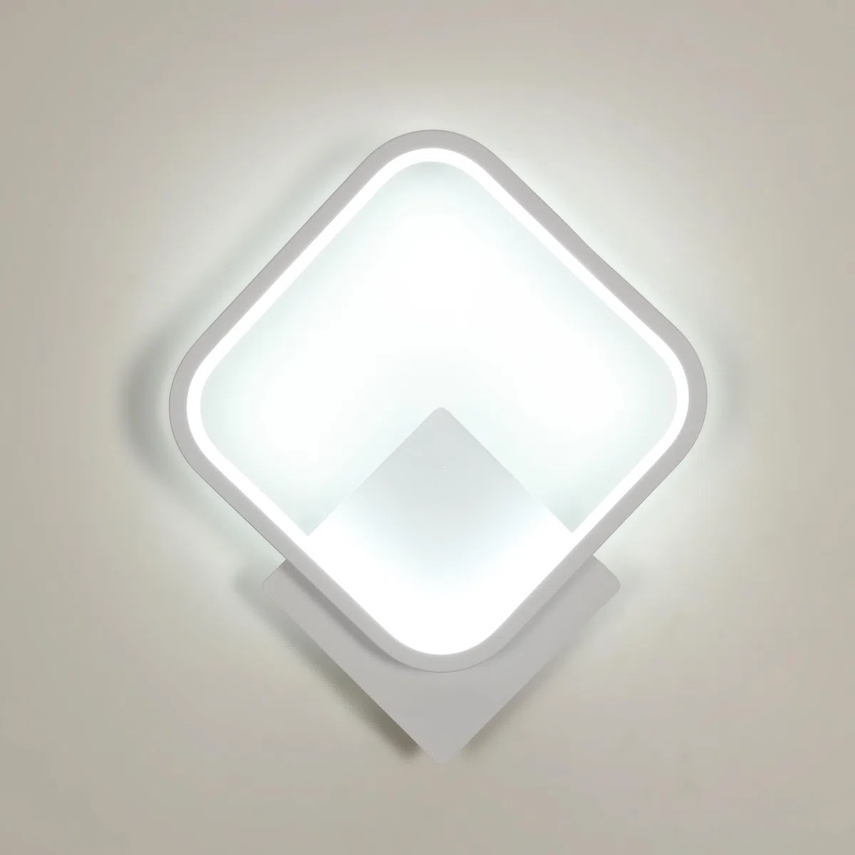 Osairous Applique LED da Parete Interno, 17W 1912LM Lampada da Parete Moderno Quadrato in Alluminio, Lampade da Muro per Camera da Letto, Soggiorno, Corridoio, Scale, Bianco Freddo 6500K, Bianca