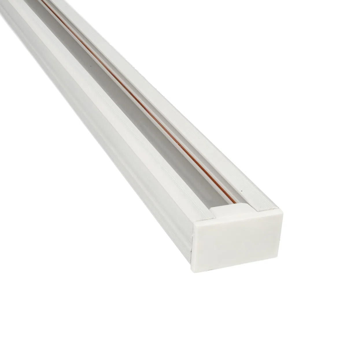 Jandei - Pack x2 Binario Monofase per Faretti LED, Installazione in Superficie. Alluminio bianco, lungo 1 metro. Ideale per vetrina, azienda, negozio, casa, camerino... (Bianco)