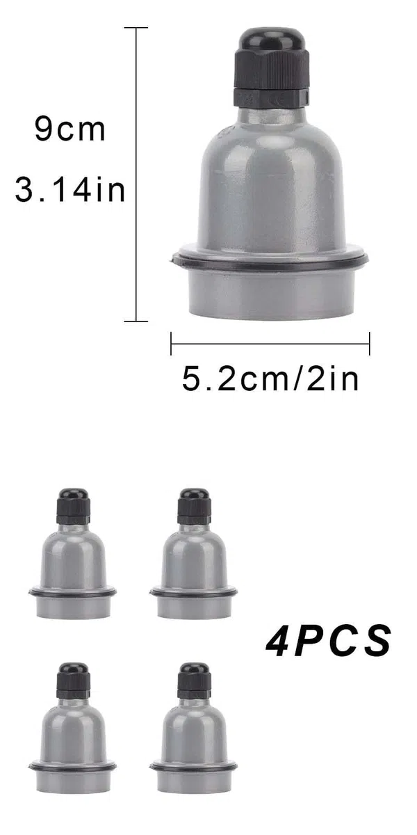 4 pezzi PortalampadaE27 perlampadine, Portalampade, AttaccoE27, PortalampadaE27 a vite, PortalampadaE27 Porta, PortalampadaE27, impermeabile, isolato termicamente, interfaccia standard E27