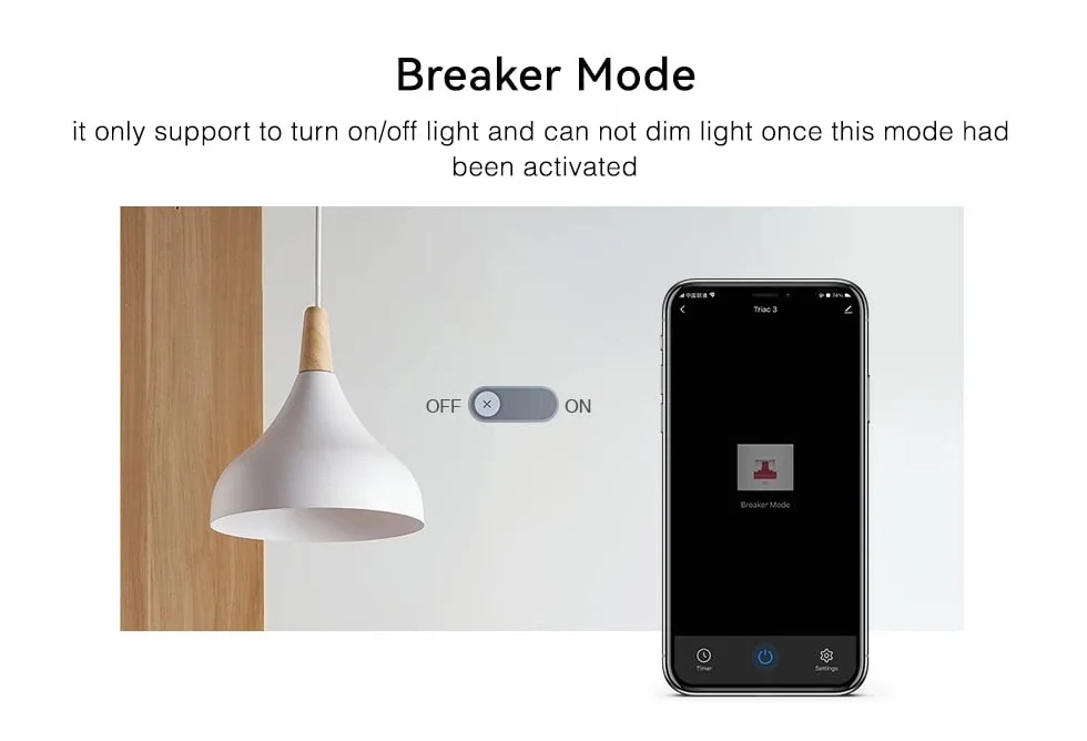 LIGHTEU®, Miboxer Zigbee3.0 e dimmer triac Push AC 100-240V da 2,4 GHz per lampade e faretti dimmerabili, TRI-C1ZR