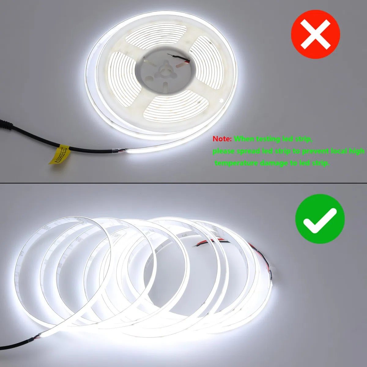TOPAI Striscia LED Neon 24V 5M Bianco Freddo 6000K 20W/m Impermeabile IP65 | 2100Lm/m Alta luminosità, Senza punti, 238LEDs/m Autoadesiva, Flessibile Tagliabile, Meglio della striscia LED COB