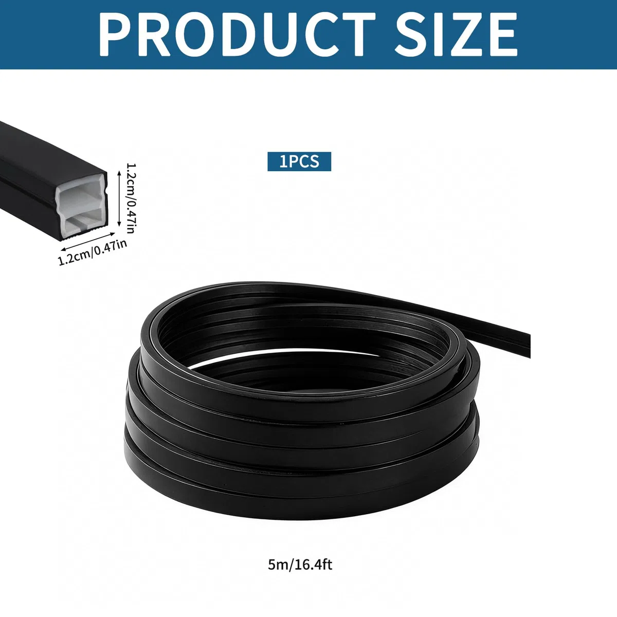 Profilo a LED Flessibile in Silicone,Profilo in Silicone Flessibile 5m,Profilo e Diffusore per Striscia LED,Diffusore di Canali LED,per Soffitto,Armadio,Bar,Pannelli Acustici