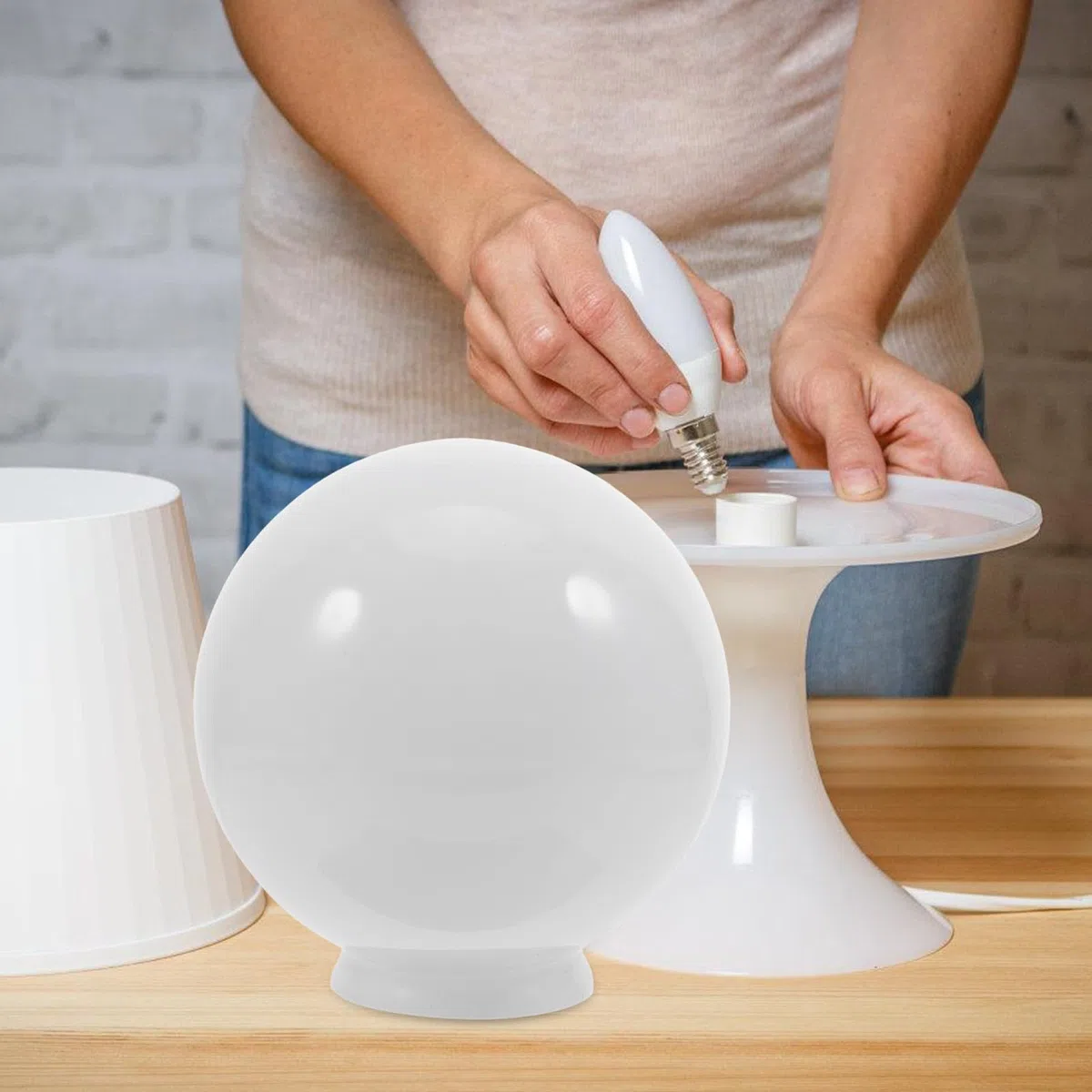 Paralume in Vetro Sferico Bianco Latte 150Mm per Lampada da Soffitto Coprilampada per Ventilatore da Soffitto Globo di Ricambio per Apparecchi Domestici Luce Diffusa e Design
