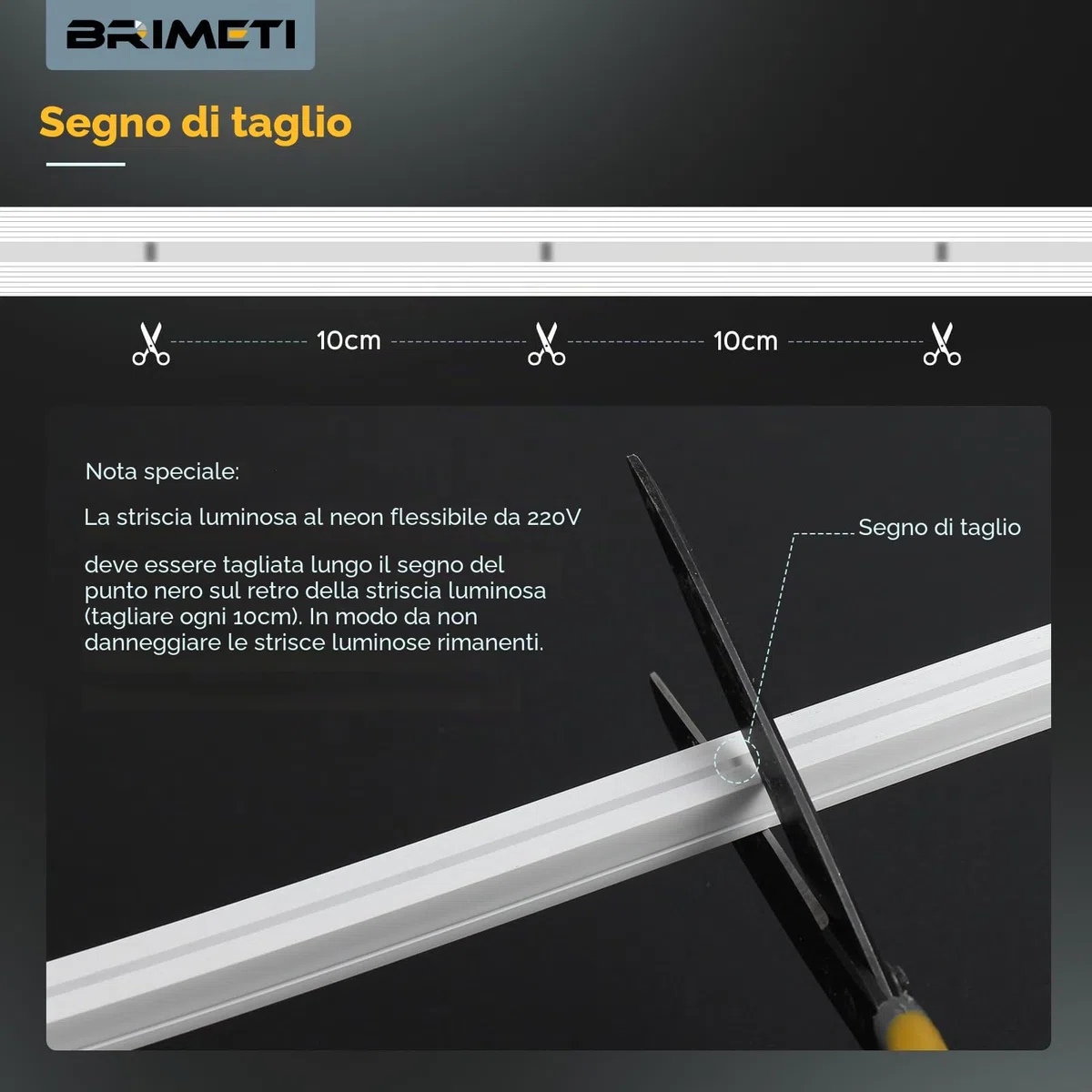 Striscia LED Neon 2M 220V Tubo LED Silicone Flessibile Esterno Impermeabile IP65 Nastri LED Luminosa 120 LED/M Corda Stringa Lampada, con Alimentatore di rete e Controller (Giallo)