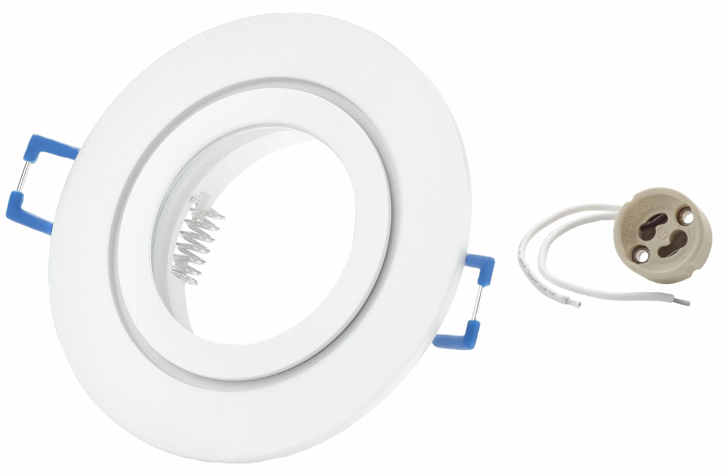 Sweet Led 4x Cornice da incasso incl. portalampada GU10 - faretti da incasso IP44 per il bagno, faretti LED da incasso rotondi in alluminio - Ø 84mm, bianco