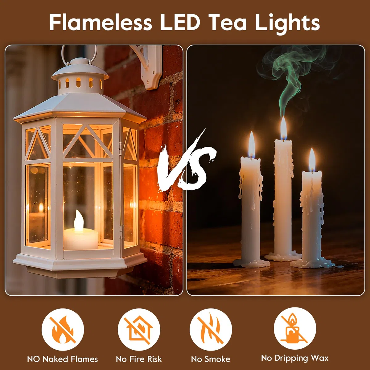 EXTSUD 6 Candele a LED Ricaricabili con Dock di Ricarica Candela Led Senza Candele Led Fiamma Oscillante per Casa Tavolo Natale Compleanno Matrimonio Decorazione