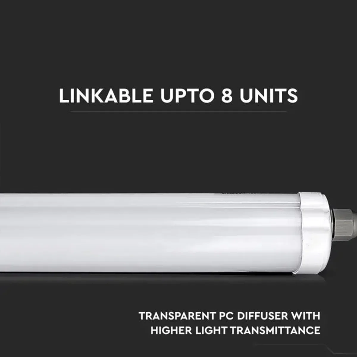 V-TAC Plafoniera LED Impermeabile 120 CM da Esterno - 36W - PRO SERIES - Lampada Rettangolare da Soffitto e Parete - 4320 Lumen - per Garage, Negozio, Magazzino - Tubo LED - Luce 4500K Bianca Naturale