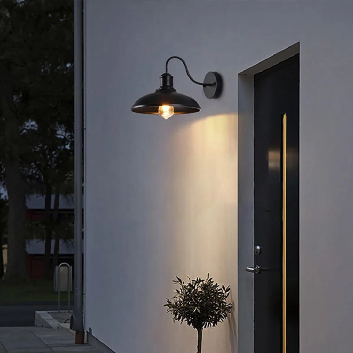 Illuminazione da parete con applique vintage - Lampada rustica impermeabile luce esterna, apparecchio in metallo paralume vetro per un'illuminazione elegante | esterno bagno, camera letto, soggiorno