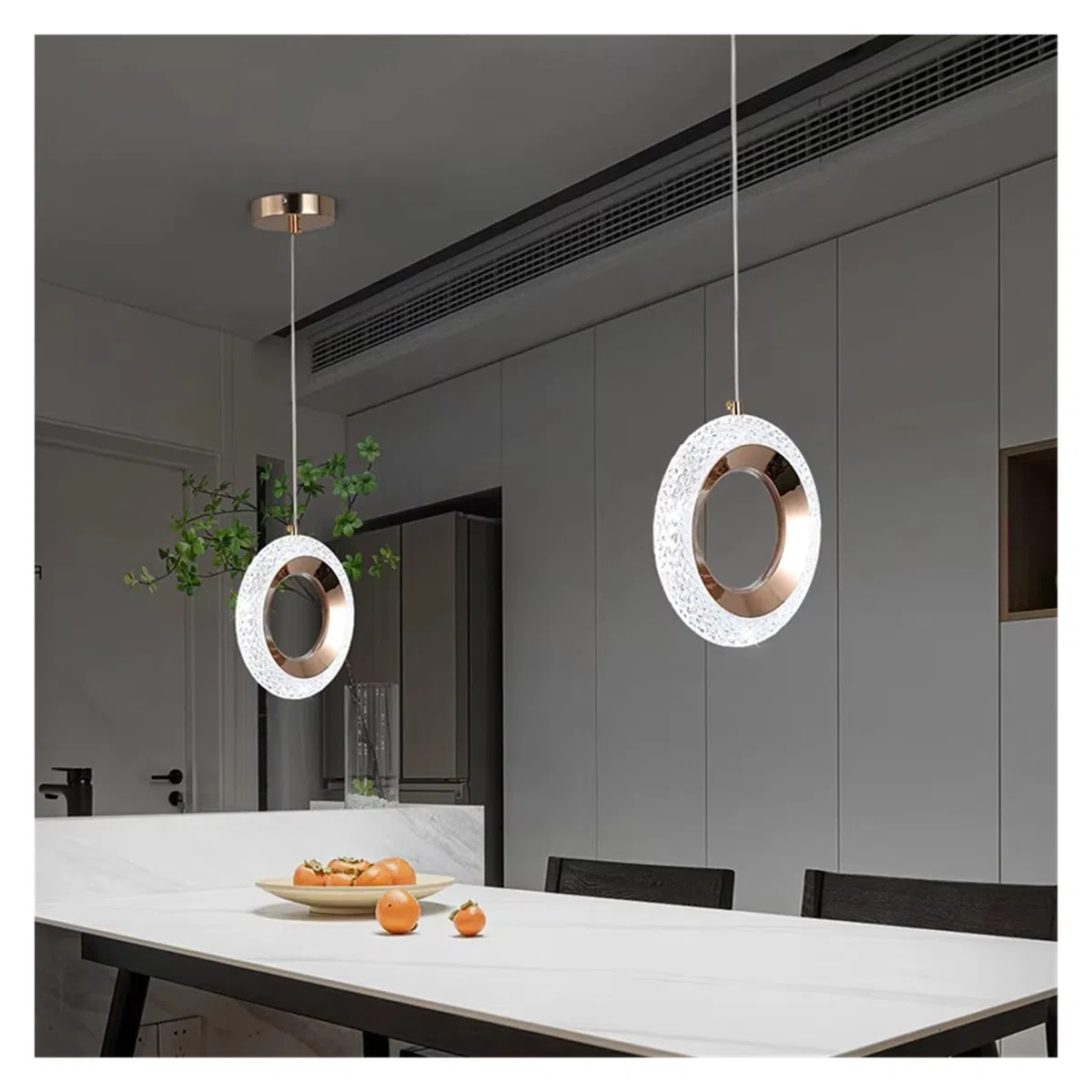 Lampade a Sospensione in Acrilico Nordico Lampada da soffitto per Interni Lampadario a LED da Comodino Apparecchio di Illuminazione Artistico e Creativo, Cucina