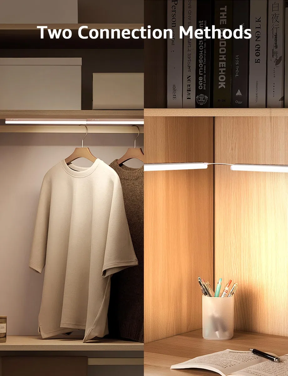 Aigostar LED Sottopensile Cucina con Interruttore 9W CCT 990LM Barra LED Sottopensile IP20 230V, 3000K/4000K/6500K, Adatto a cucina, armadio, scaffali. 572 * 34 * 23mm, 2 pcs