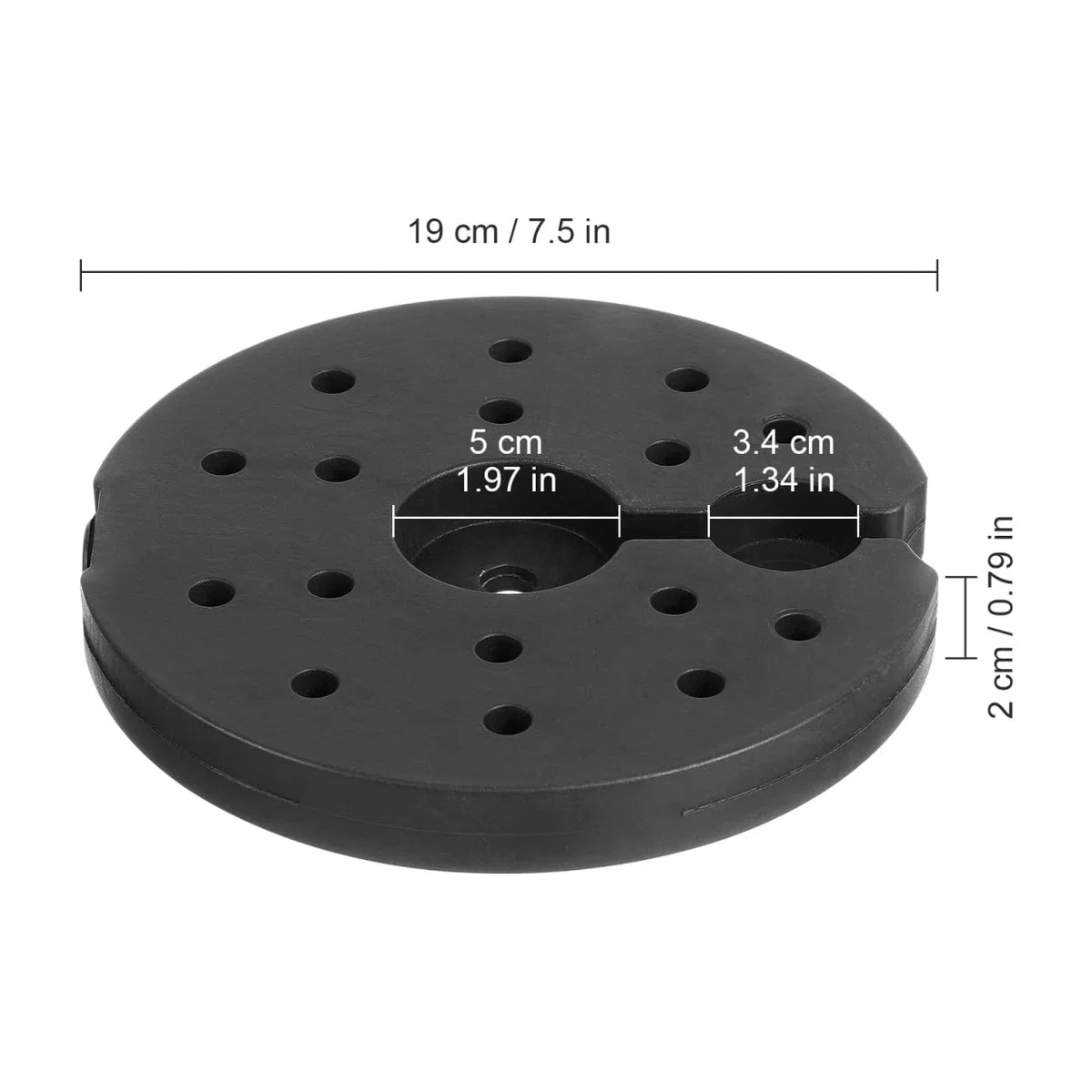 Attacco Lampada in Metallo 19X19X0.8 Pollici Base Pesante Per Lampada Da Terra E Lampada Da Scrivania Base Stabile Peso Di Ricambio Per Supporto Lampada Fai Da Te Accessorio