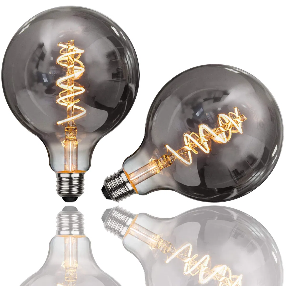 Lampadina LED,2 Pezzi Lampadina Vintage Edison E27 G125 4W Edison Lampadina,Luce Filamento Lampadina Luce retrò Lampadine Lampadine Decorativo per Casa Ristorante Bar Caffe Negozio