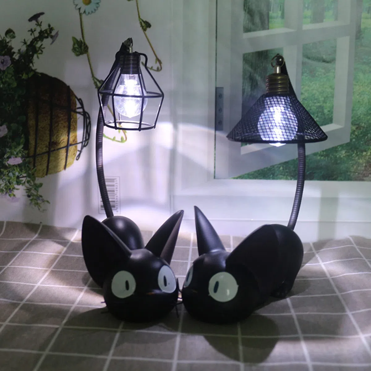 Luce notturna, lampada da scrivania per gatti, luce notturna a forma di gatto, luce notturna a LED, per la cameretta dei bambini, decorazione domestica (B)
