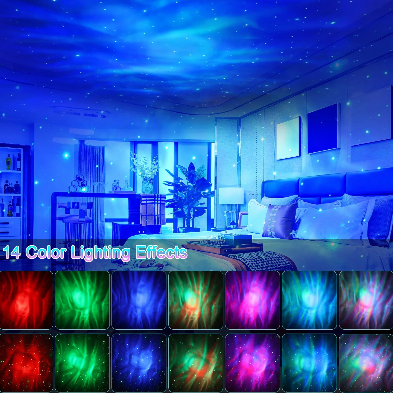 Lampada Proiettore Stelle,LED Proiettore Cielo Stellato Lampada, Proiettore cielo Stellato,LED Luce Rotante Nebulosa con Timer e Telecomando,per Bambini/Adulti/Regalo/Decorazioni