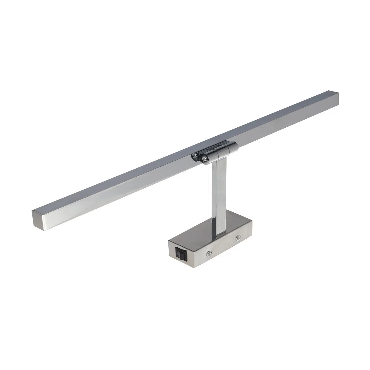 Lampada a LED da Specchio per Bagno - Luce da Parete Sopra Specchio/Guadro 40 cm - Testa Orientabile e Interruttore - Cromo 8W 570lm 4200K Bianco Neutro - Applique da Bagno IP45